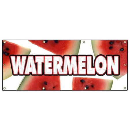 Signmission WATERMELON BANNER SIGN fruit stand farmers market signs produce B-96 Watermelon